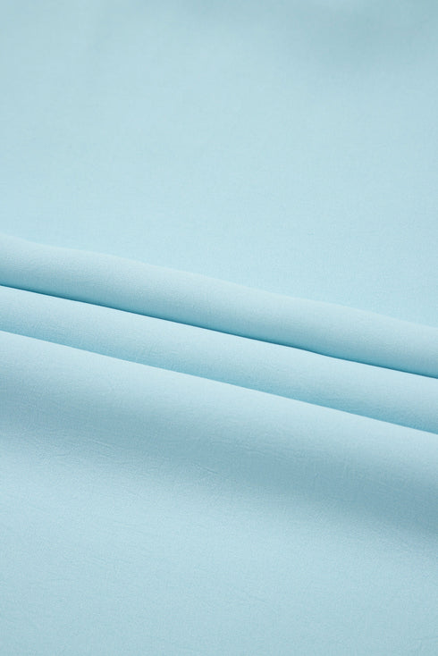 Puff Sleeve Pleated High Waist Flowy Long Dress